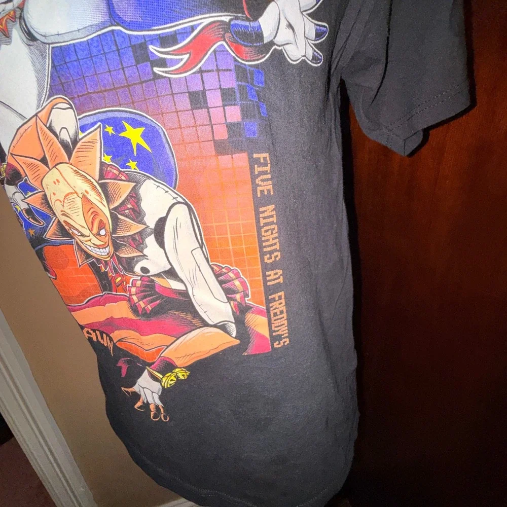 Five Nights at Freddys T Shirt Kids‎ XS Black Excellent Sun Moon Security Breach
